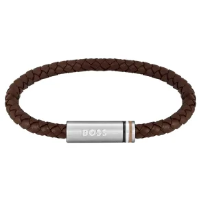 BOSS BROWN LEATHER BRACELET 1580623