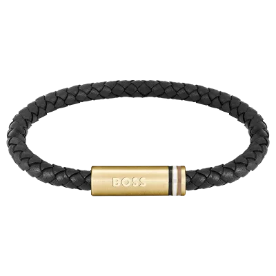 BOSS BLACK LEATHER BRACELET 1580624