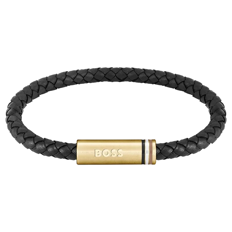 BOSS BLACK LEATHER BRACELET 1580624