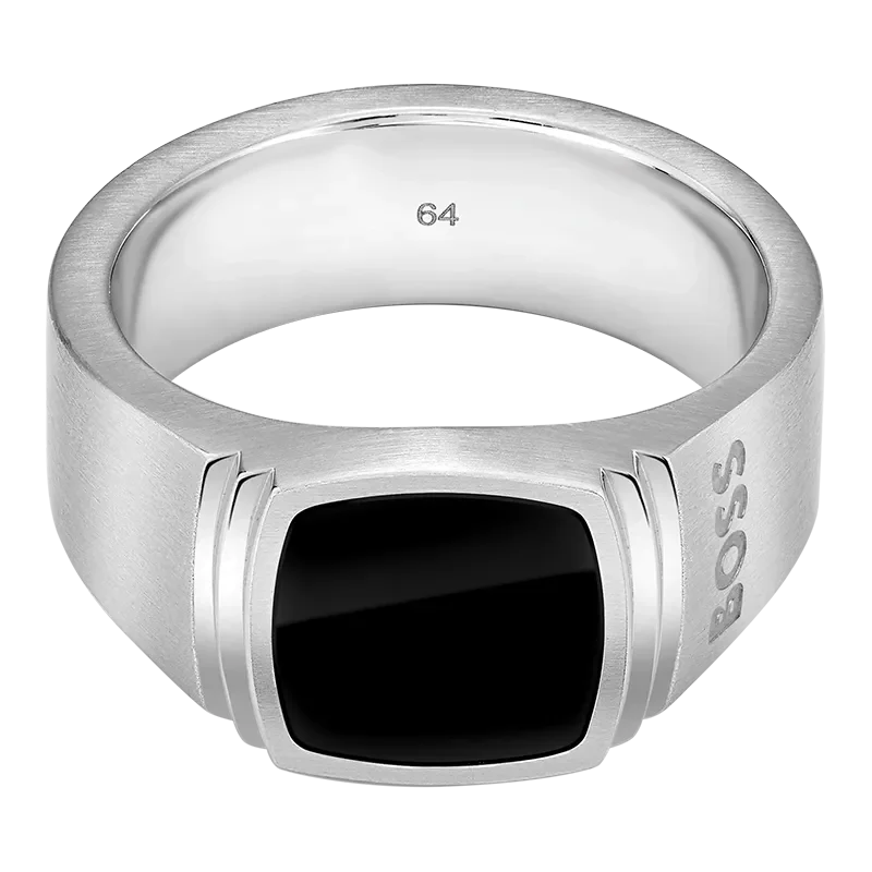 BOSS BLACK ONYX RING 1580652