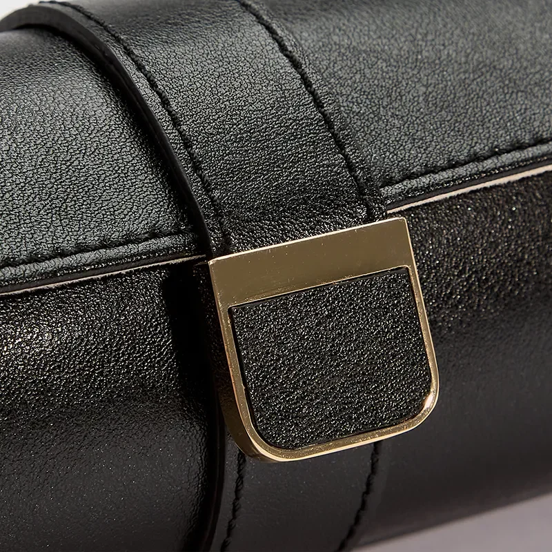 WOLF1834 PALERMO DOUBLE WATCH ROLL WITH JEWELRY POUCH - BLACK ANTHRACITE