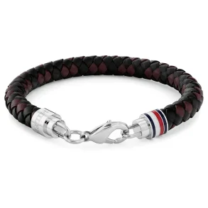 TOMMY HILFIGER BROWN LEATHER BRACELET  2790632