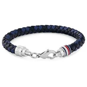 TOMMY HILFIGER BLUE LEATHER BRACELET  2790634