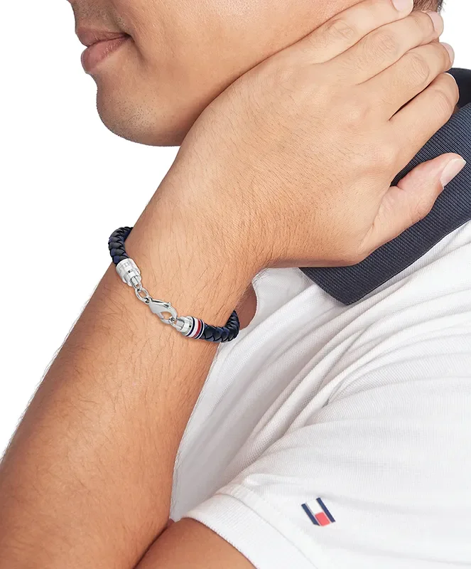 TOMMY HILFIGER BLUE LEATHER BRACELET  2790634