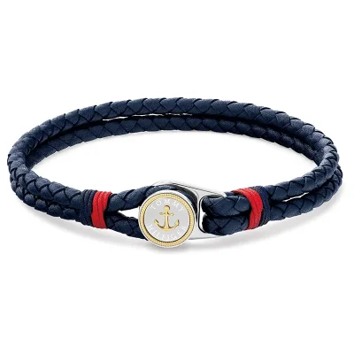 TOMMY HILFIGER BLUE LEATHER BRACELET 2790691