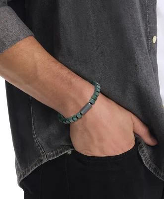 CALVIN KLEIN GREEN BEADED BRACELET 35100059