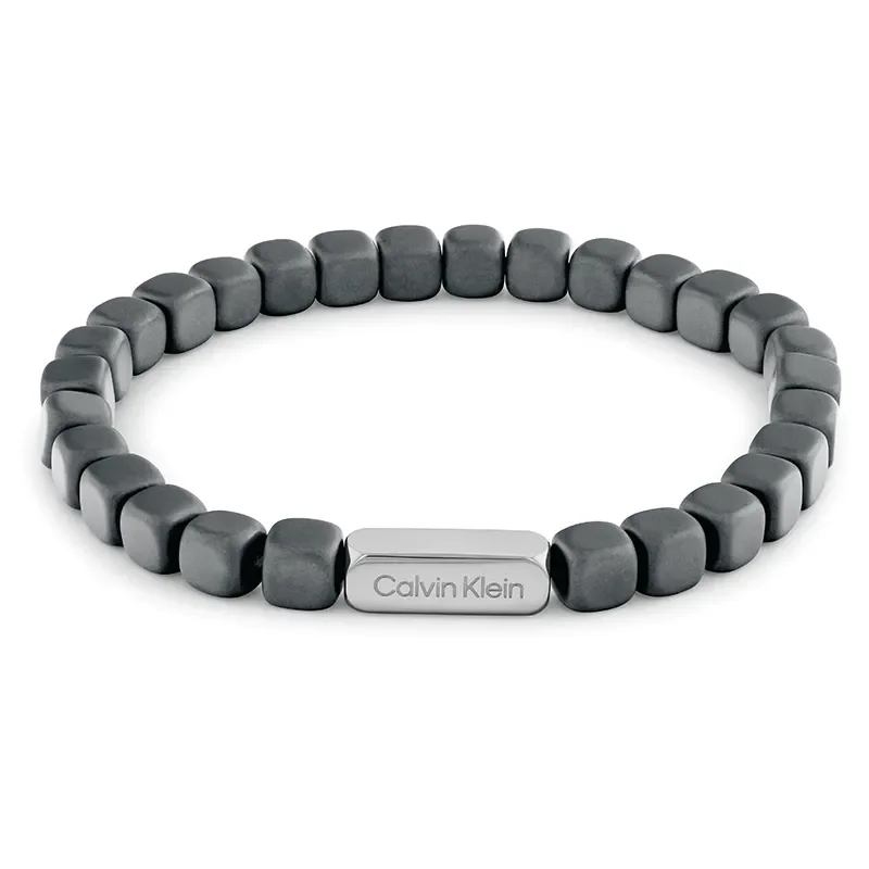 CALVIN KLEIN GREY BEADED BRACELET 35100060