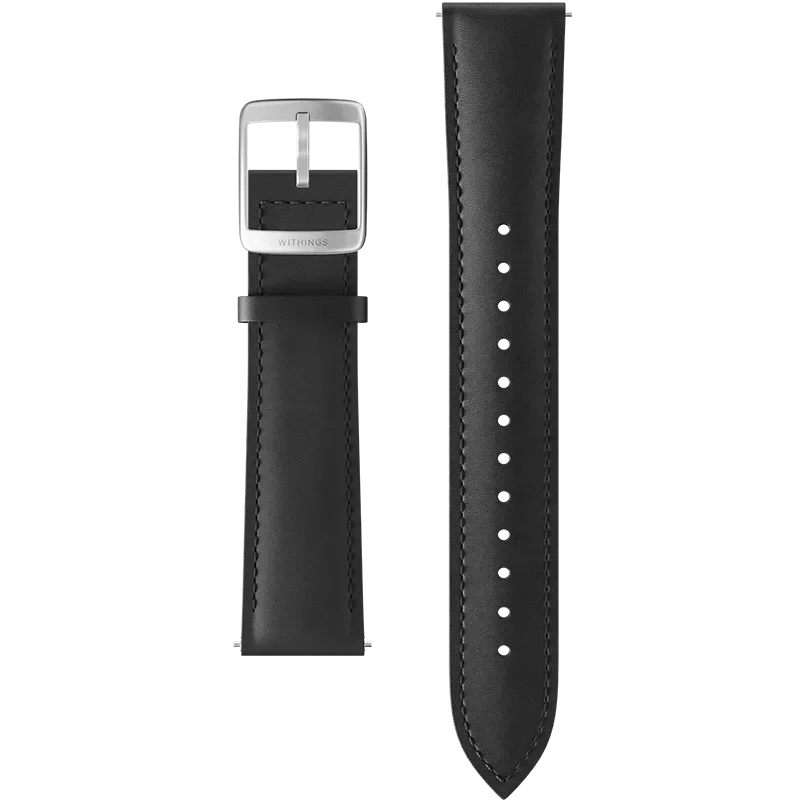 LEATHER STRAP 20MM BLACK