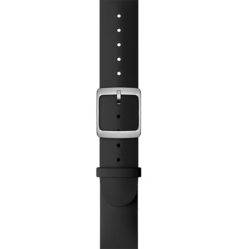 SILICONE STRAP 18MM BLACK