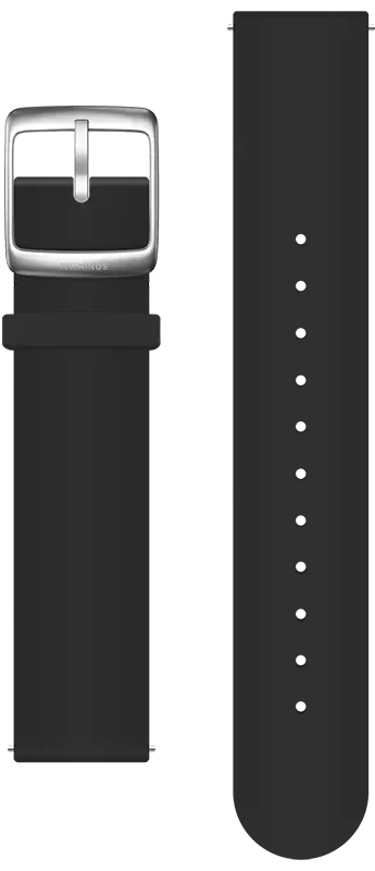 SILICONE STRAP 20MM BLACK