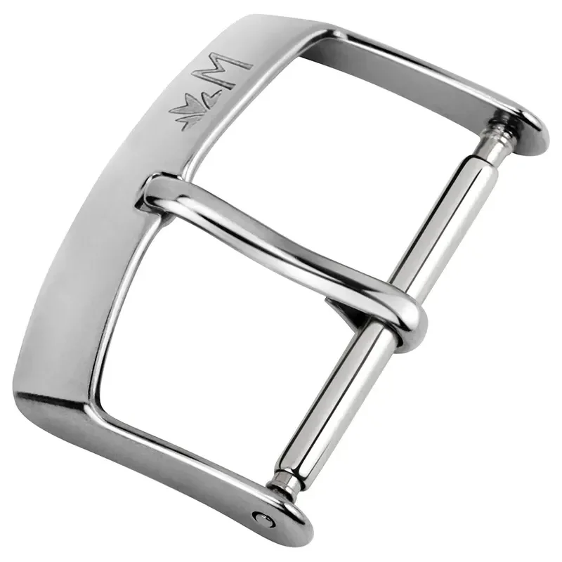 MOLDAVA BUCKLE SILVER MORELLATO WITH LOGO