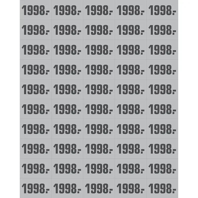 PRIS ETIKETT GR ARK A 50  M/PRIS 1998.