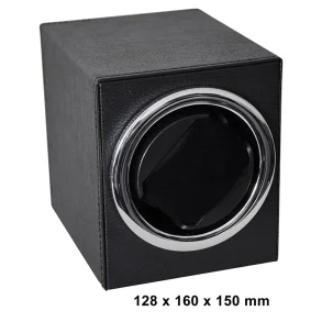 WATCH WINDER 1 WATCH (LEATHER BLACK) BATT. DRIVEN