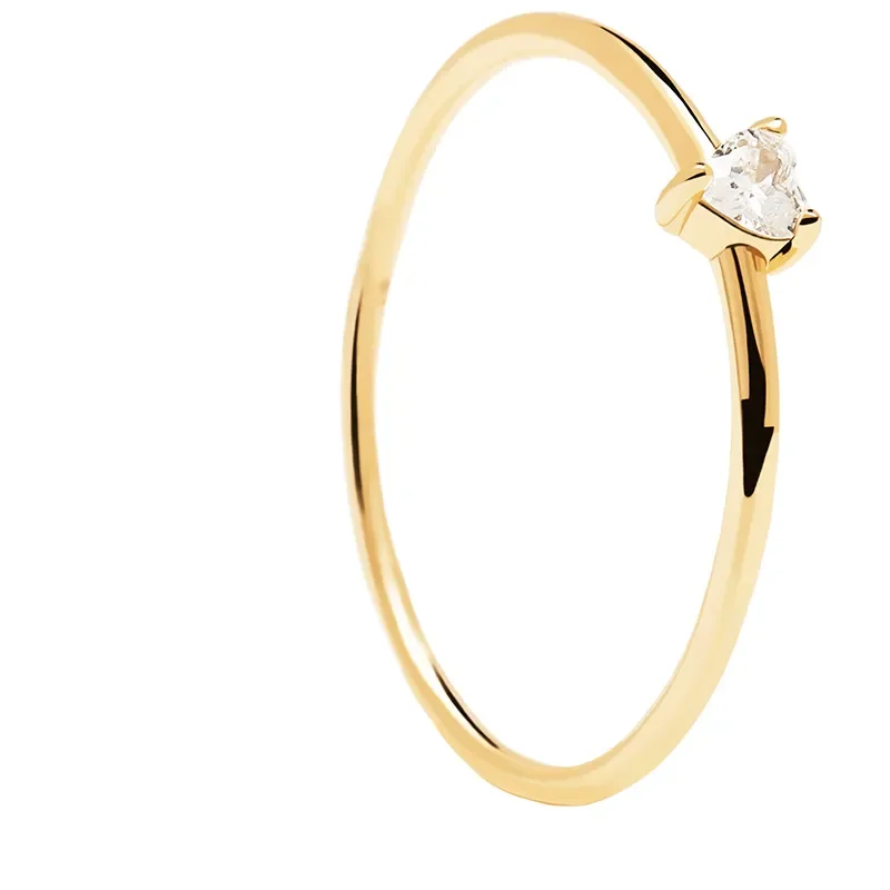 PDPAOLA WHITE HEART RING AN01-223