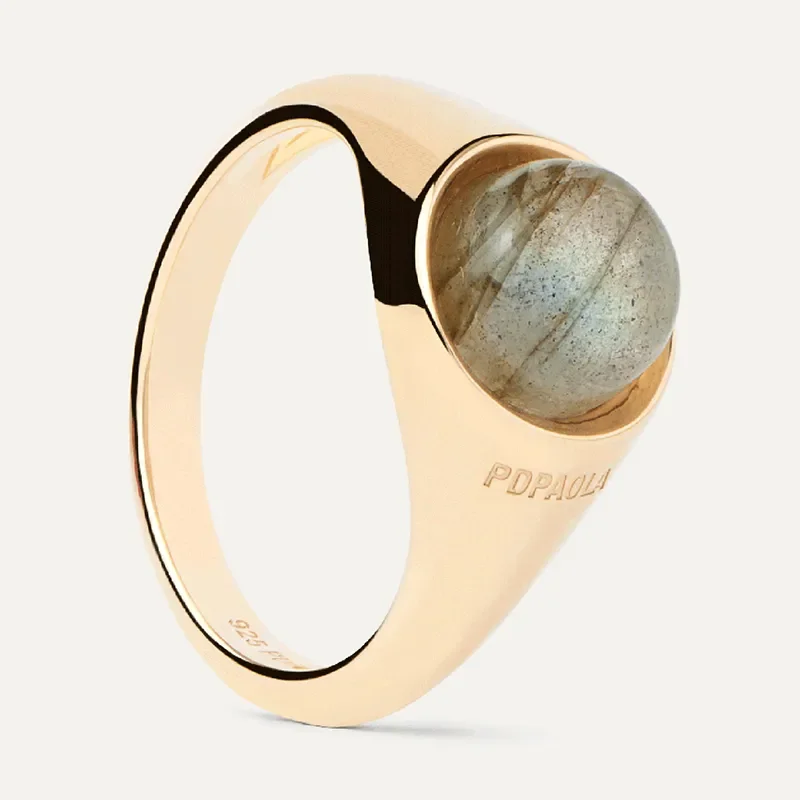 PDPAOLA LABRADORITE MOON RING  AN01-B18
