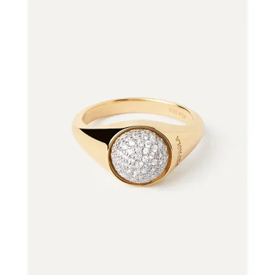 PDPAOLA PAVE MOON RING  AN01-B21