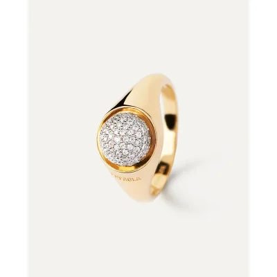 PDPAOLA PAVE MOON RING  AN01-B21