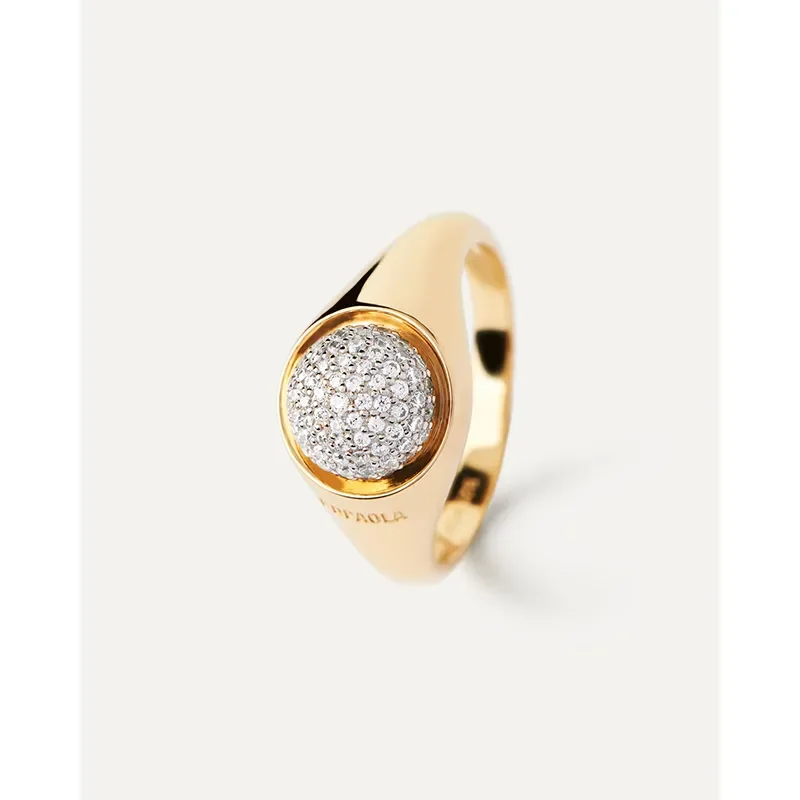 PDPAOLA PAVE MOON RING  AN01-B21