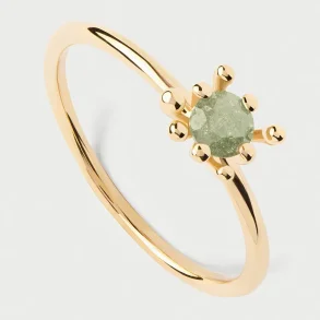 PDPAOLA GREEN FLEUR RING AN01-C91