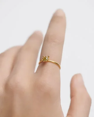 PDPAOLA GREEN FLEUR RING AN01-C91