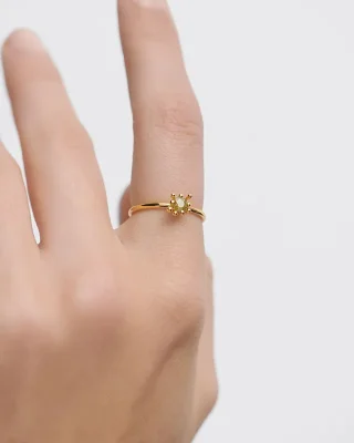 PDPAOLA GREEN FLEUR RING AN01-C91
