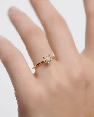 PDPAOLA GREY FLEUR RING AN01-C93