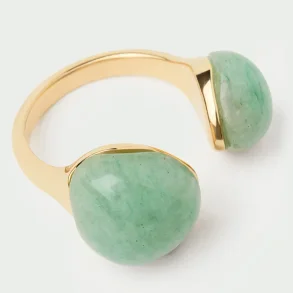 PDPAOLA GREEN AVENTURINE GRAVITY RING AN01-D39