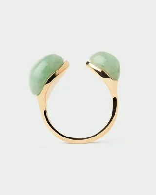 PDPAOLA GREEN AVENTURINE GRAVITY RING AN01-D39