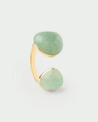 PDPAOLA GREEN AVENTURINE GRAVITY RING AN01-D39