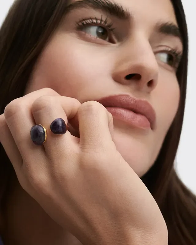 PDPAOLA AMETHYST GRAVITY RING AN01-D41