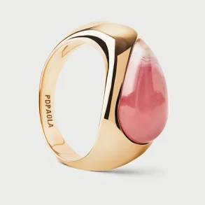 PDPAOLA RHODOCHROSITE LUNA STAMP RING AN01-E88