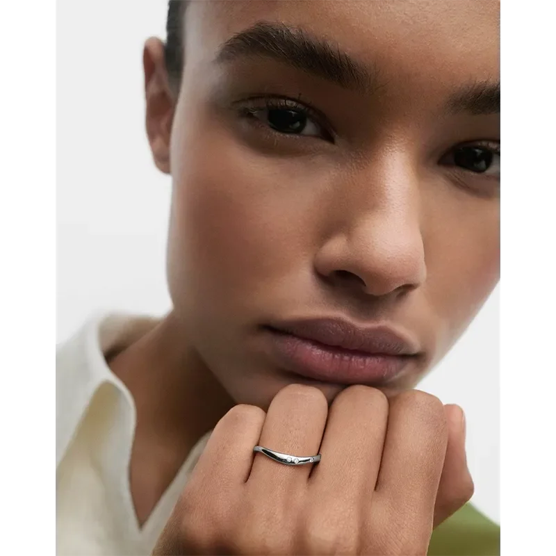 PDPAOLA AIR SILVER RING AN02-E59