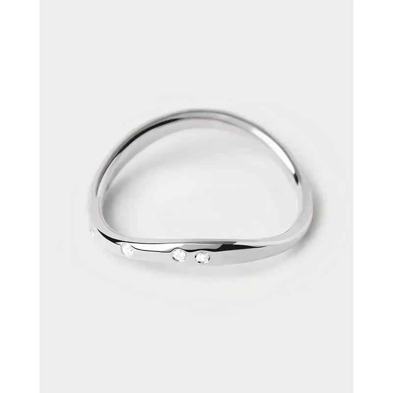 PDPAOLA AIR SILVER RING AN02-E59