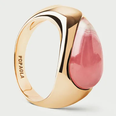 PDPAOLA RHODOCHROSITE LUNA STAMP RING ANB1-E88