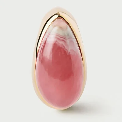 PDPAOLA RHODOCHROSITE LUNA STAMP RING ANB1-E88
