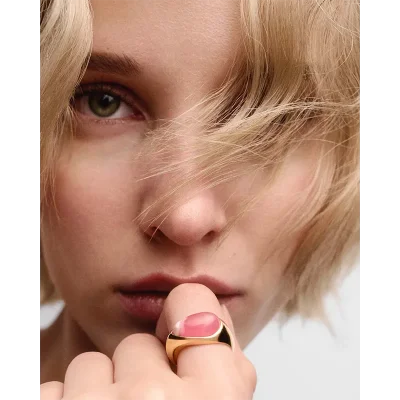 PDPAOLA RHODOCHROSITE LUNA STAMP RING ANB1-E88
