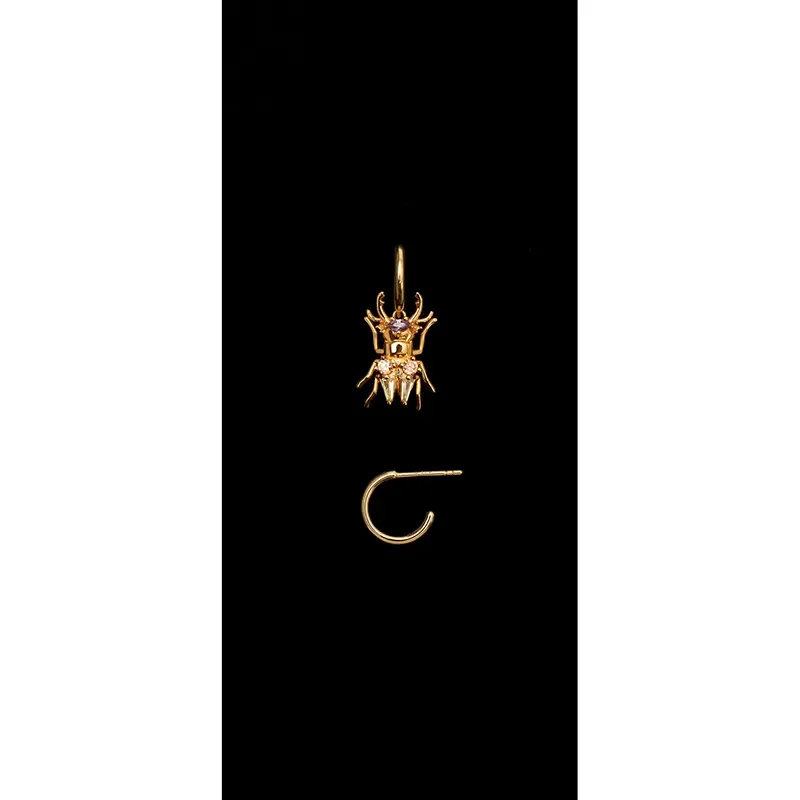 PDPAOLA STRENGTH BEETLE EARRINGS AR01-366-U