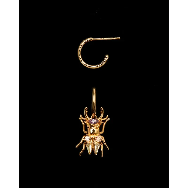 PDPAOLA STRENGTH BEETLE EARRINGS AR01-366-U