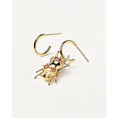 PDPAOLA STRENGTH BEETLE EARRINGS AR01-366-U