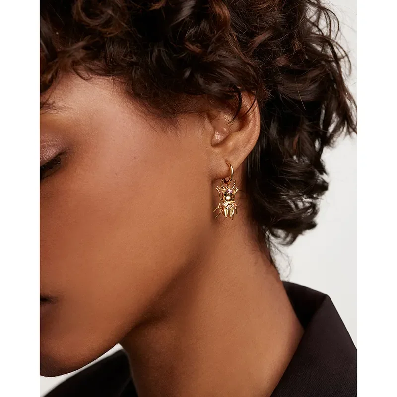 PDPAOLA STRENGTH BEETLE EARRINGS AR01-366-U