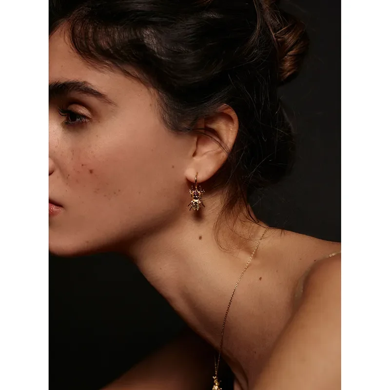 PDPAOLA STRENGTH BEETLE EARRINGS AR01-366-U
