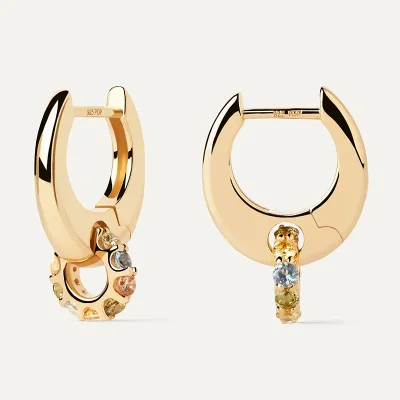 PDPAOLA RAINBOW SPIN HOOP EARRINGS  AR01-B89-U
