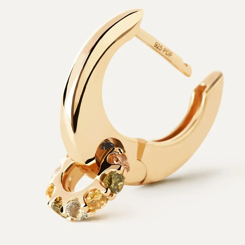 PDPAOLA RAINBOW SPIN HOOP EARRINGS  AR01-B89-U