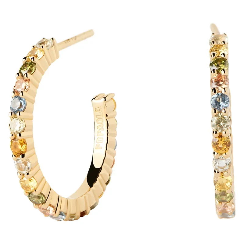 PDPAOLA RAINBOW HOOP EARRINGS AR01-B96-U