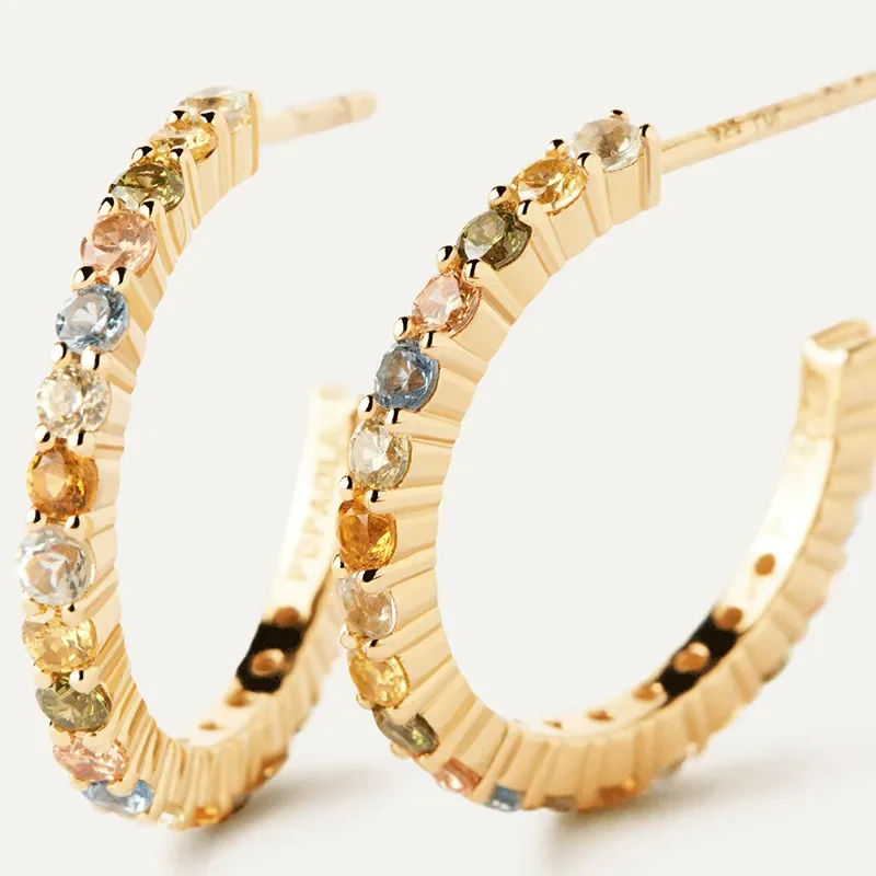 PDPAOLA RAINBOW HOOP EARRINGS AR01-B96-U