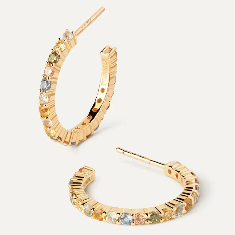 PDPAOLA RAINBOW HOOP EARRINGS AR01-B96-U