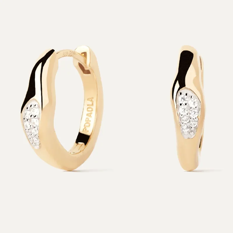 PDPAOLA ONDA HOOP EARRINGS AR01-C12-U