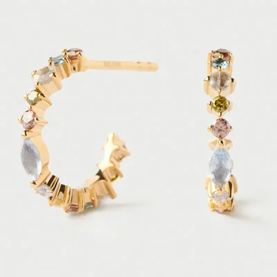 PDPAOLA LOTUS SMALL HOOP EARRINGS AR01-C77-U