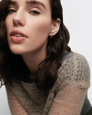 PDPAOLA LOTUS SMALL HOOP EARRINGS AR01-C77-U