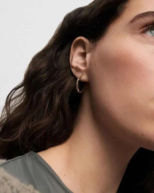 PDPAOLA LOTUS HOOP EARRINGS AR01-C78-U